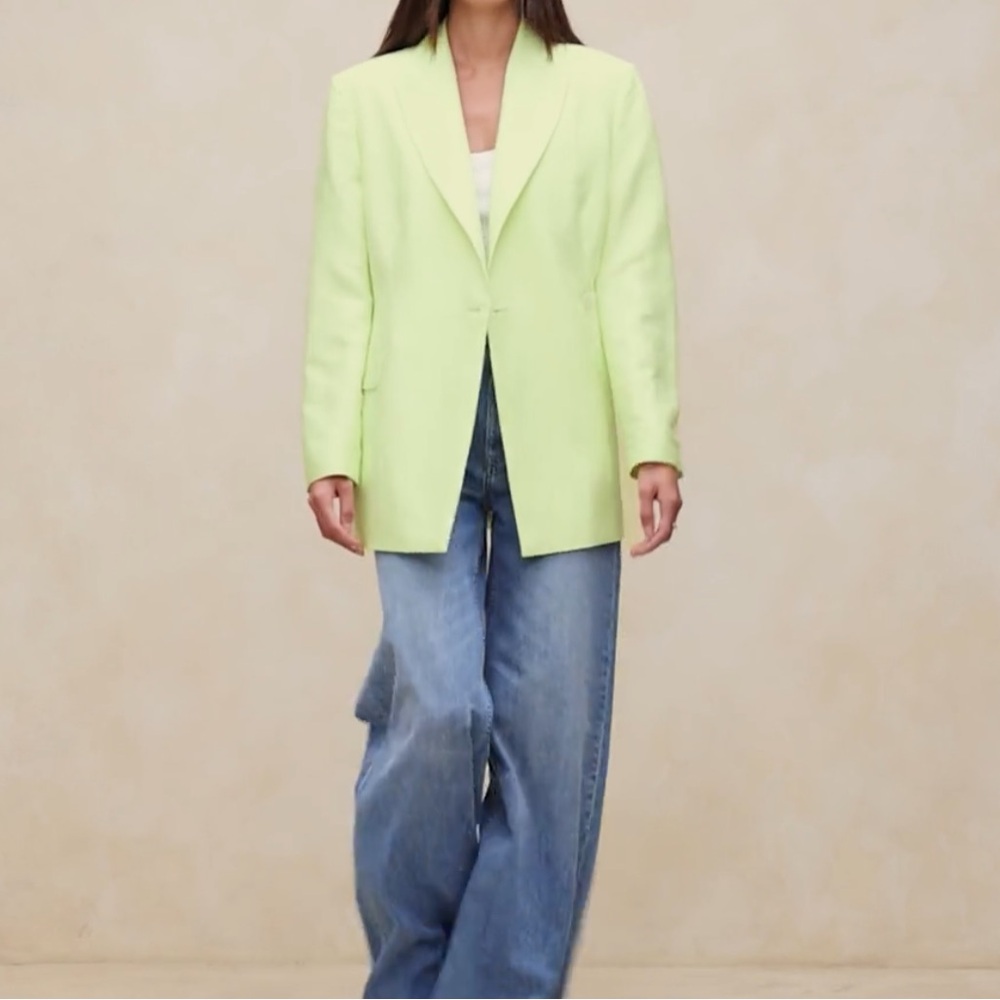 Banana Republic ‼️‼️OURGLASS ITALIAN VISCOSE-LINEN BLAZER - Picture 7 of 14